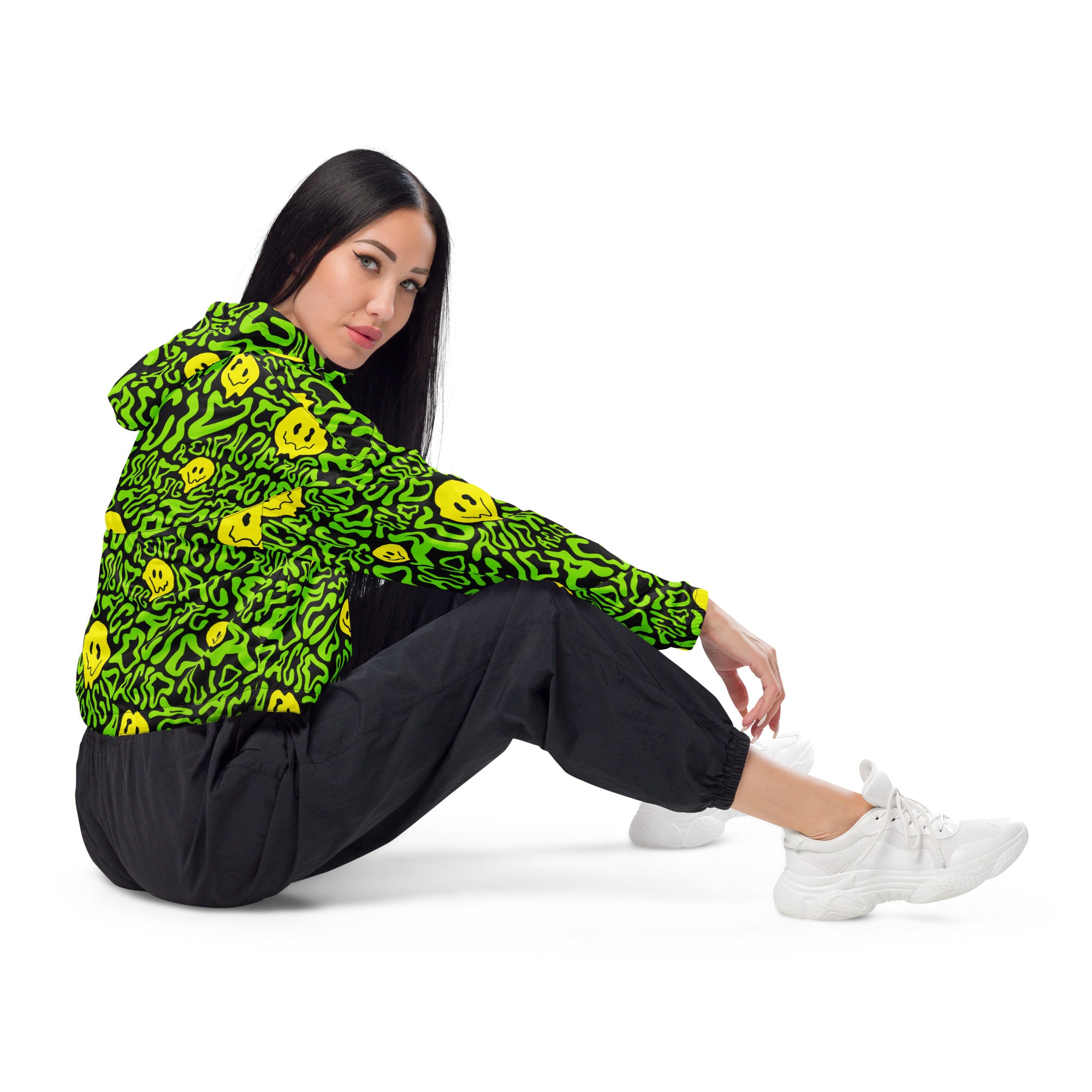 Acid Smilez Cropped Windbreaker