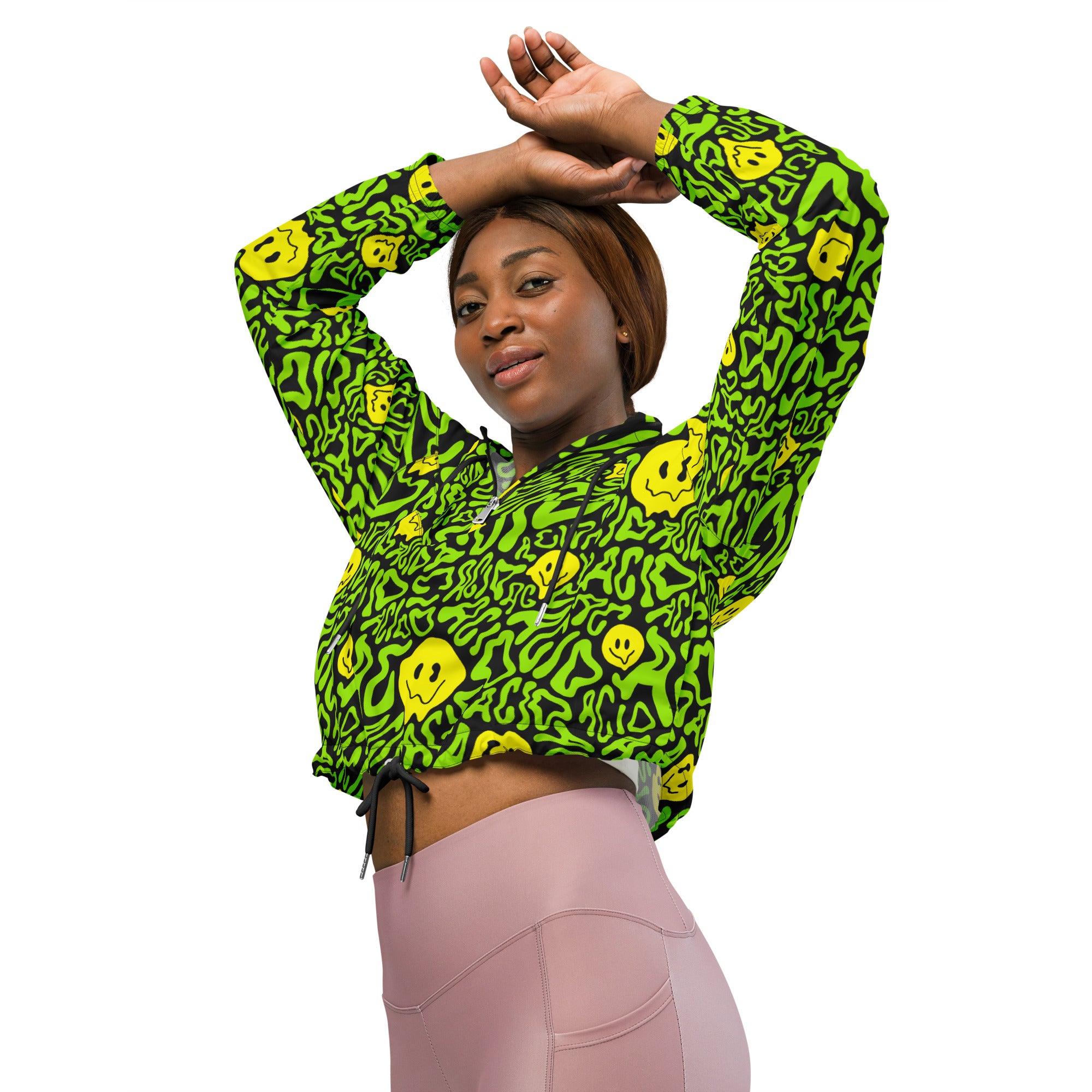 Acid Smilez Cropped Windbreaker