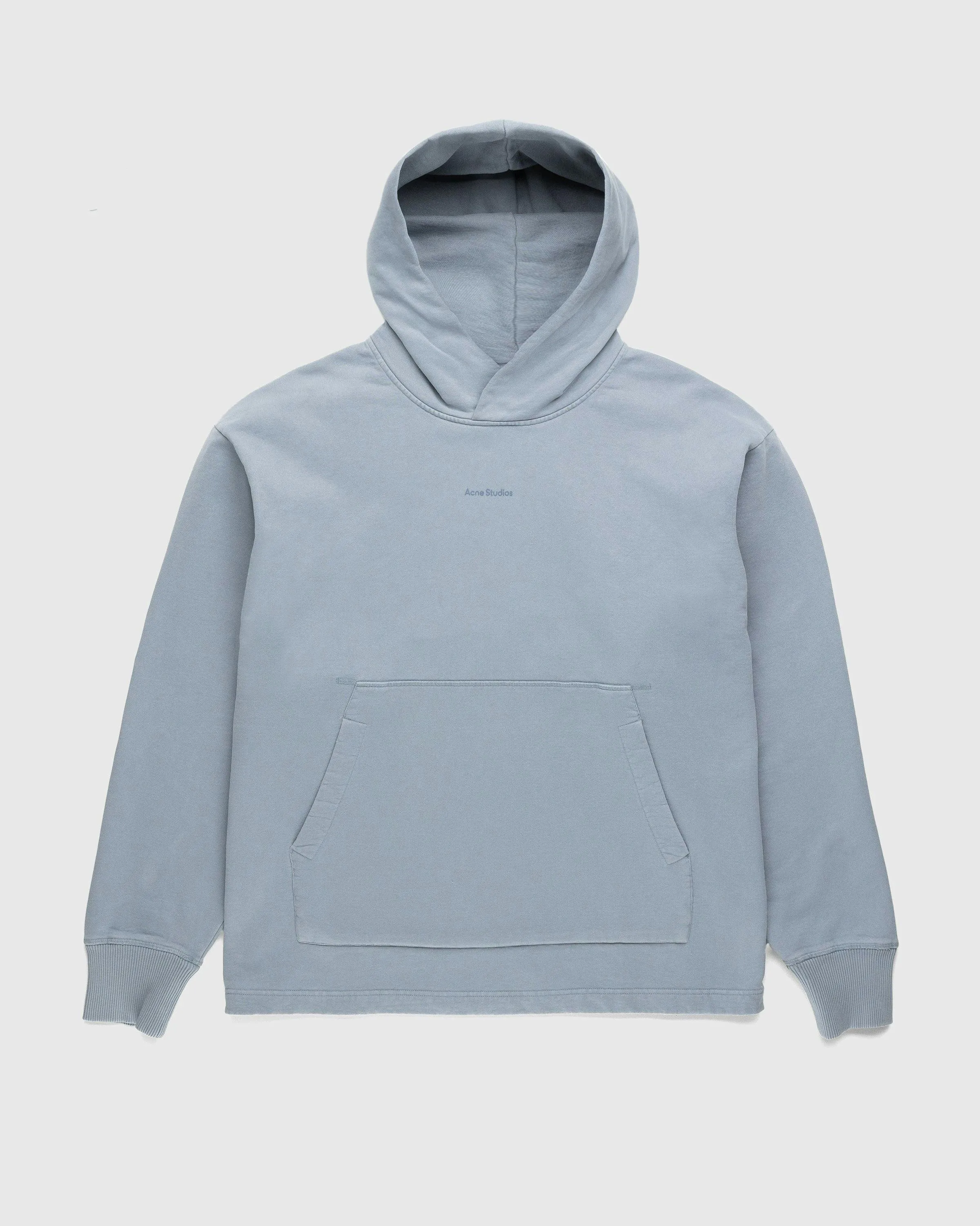 Acne Studios – Organic Cotton Logo Hoodie Steel Grey | Highsnobiety Shop