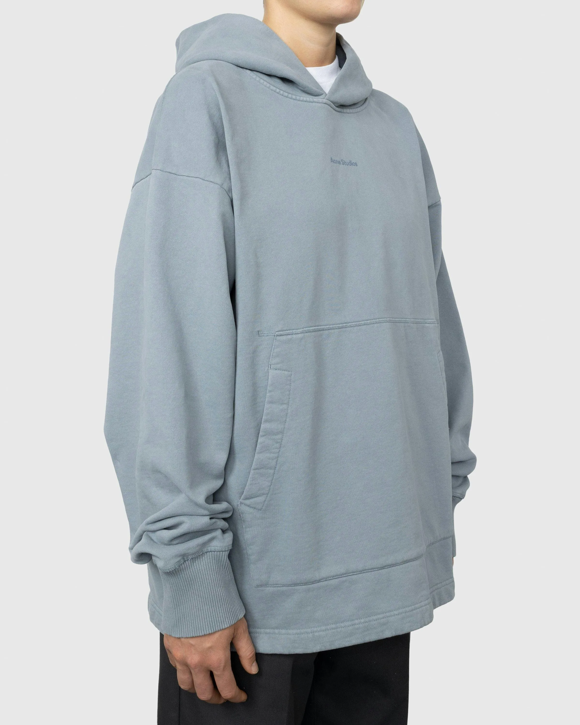 Acne Studios – Organic Cotton Logo Hoodie Steel Grey | Highsnobiety Shop