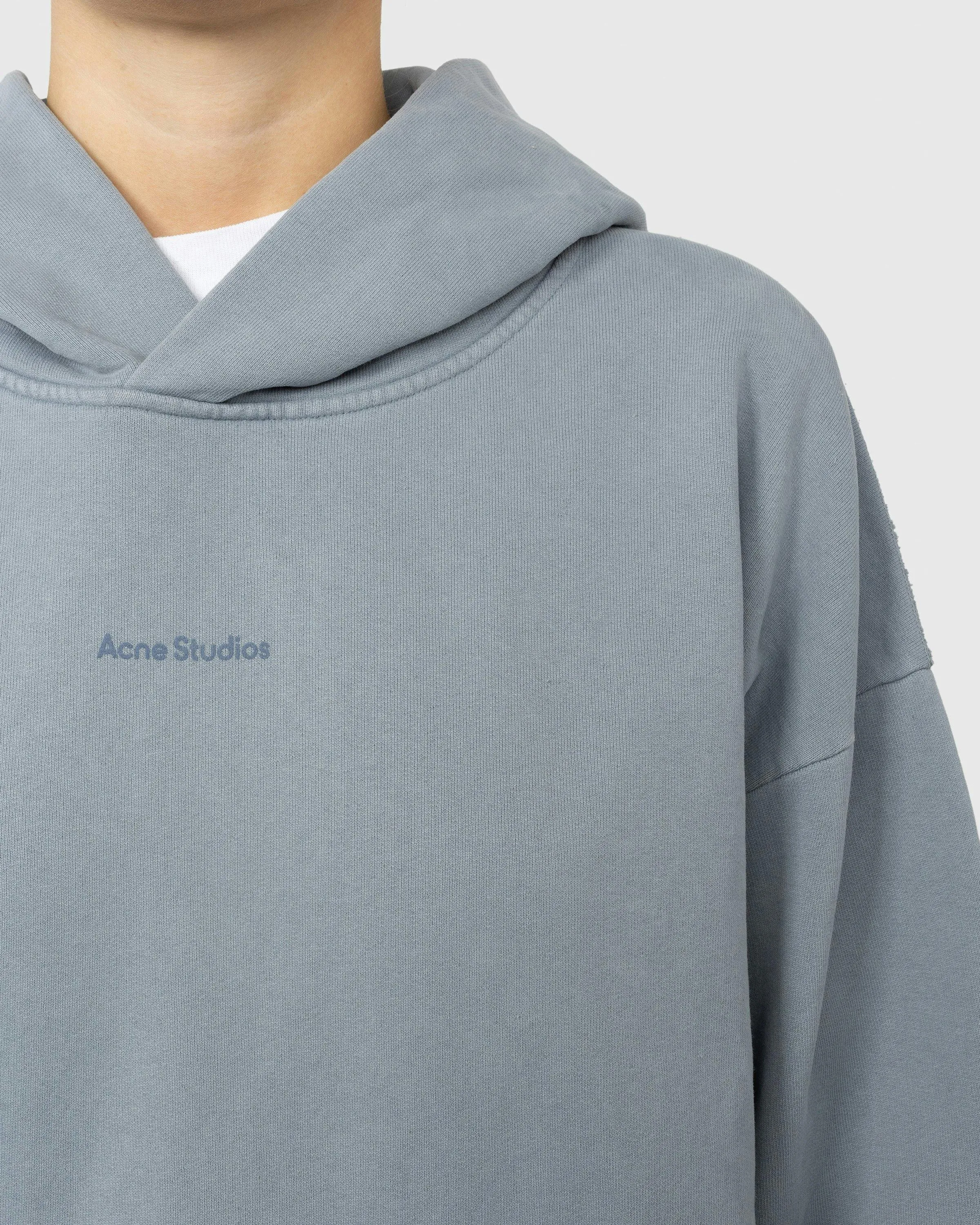 Acne Studios – Organic Cotton Logo Hoodie Steel Grey | Highsnobiety Shop