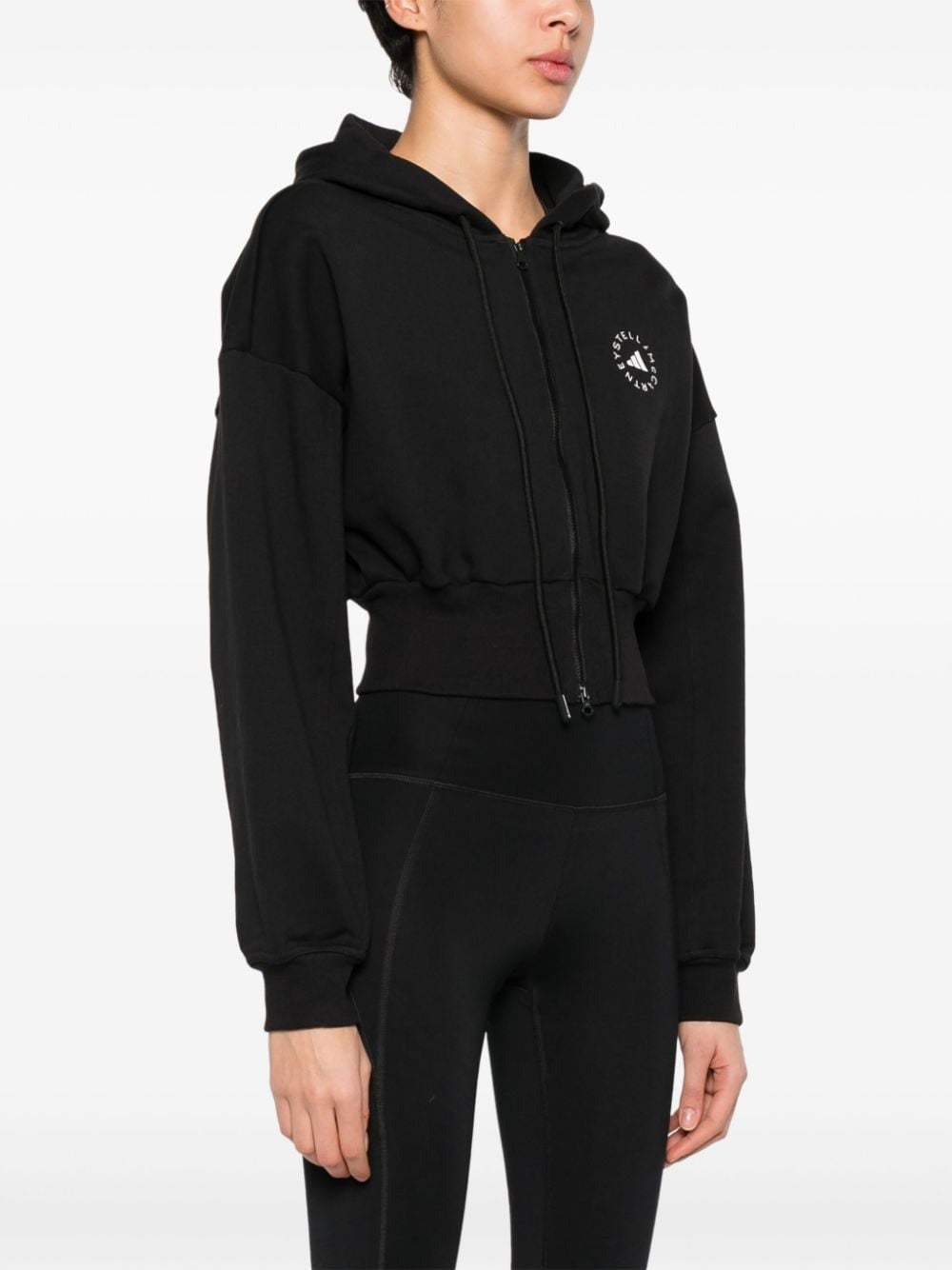 Adidas x Stella McCartney Hooded Track Top in Black