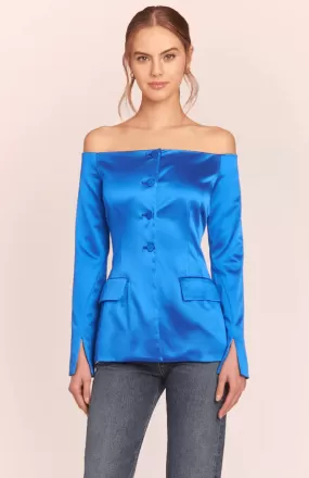 Amanda Uprichard Kourt Blazer in Cobalt