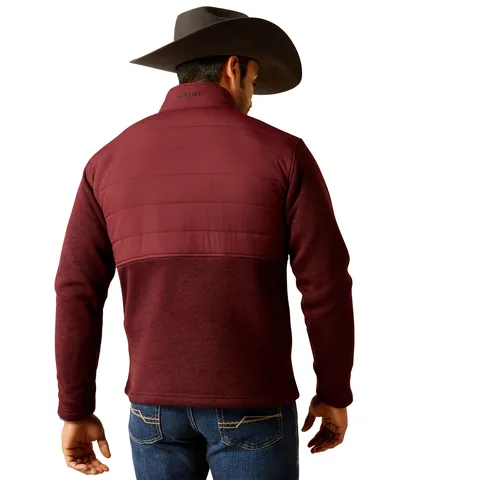 Ariat Men's Windsor Wine Caldwell Reinforced Snap Sweater