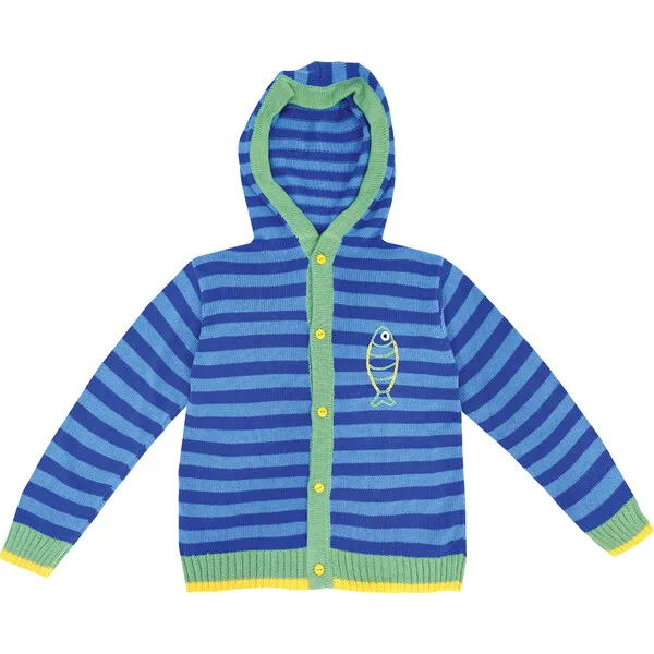 BabyBox Clothing Embroidered Cardigan Sweater with Hoodie 