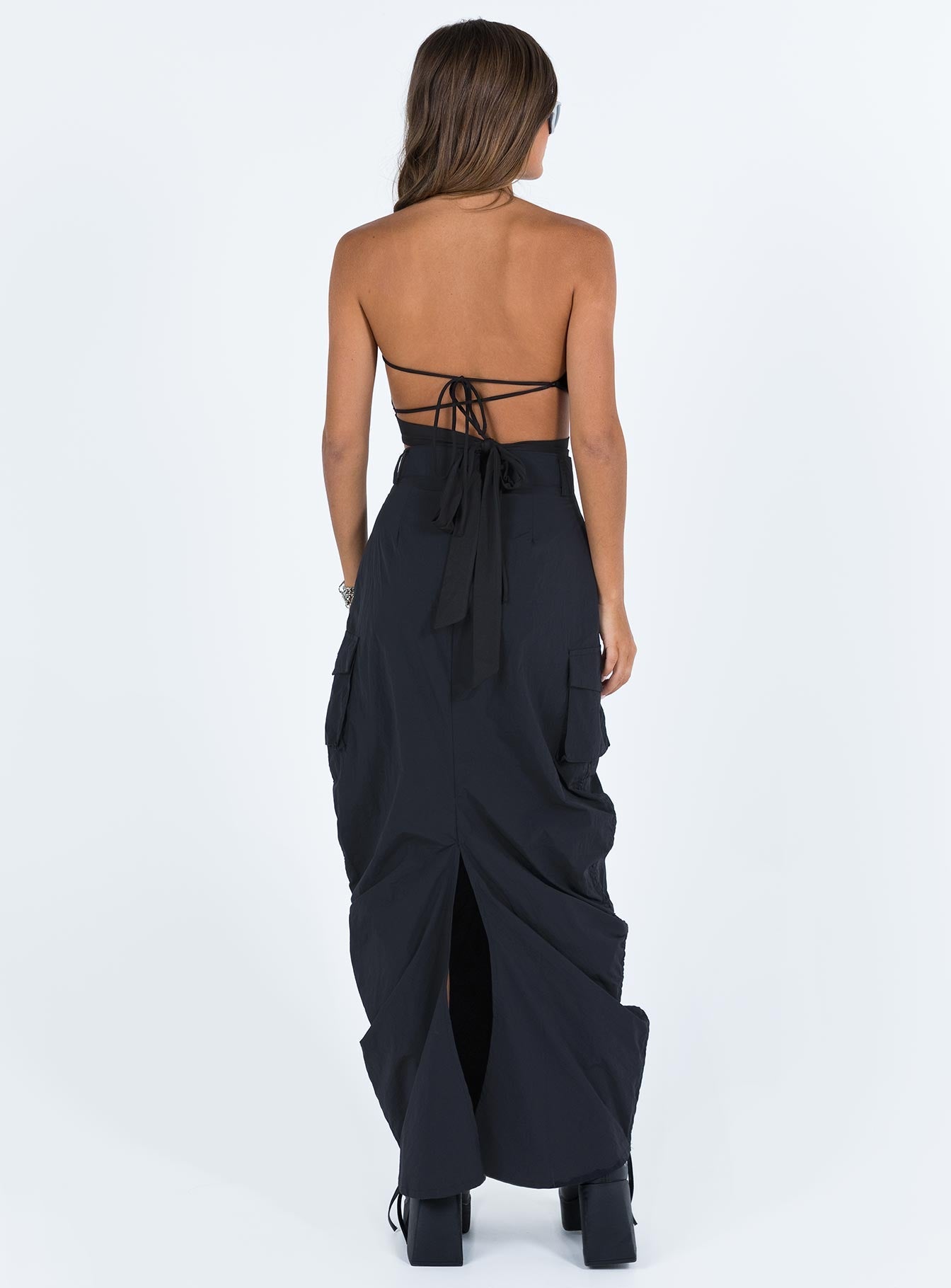 Baird Cargo Maxi Skirt Black