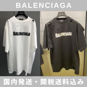 BALENCIAGA  |Cotton Short Sleeves Logo Luxury FX Advantage / Exclusive