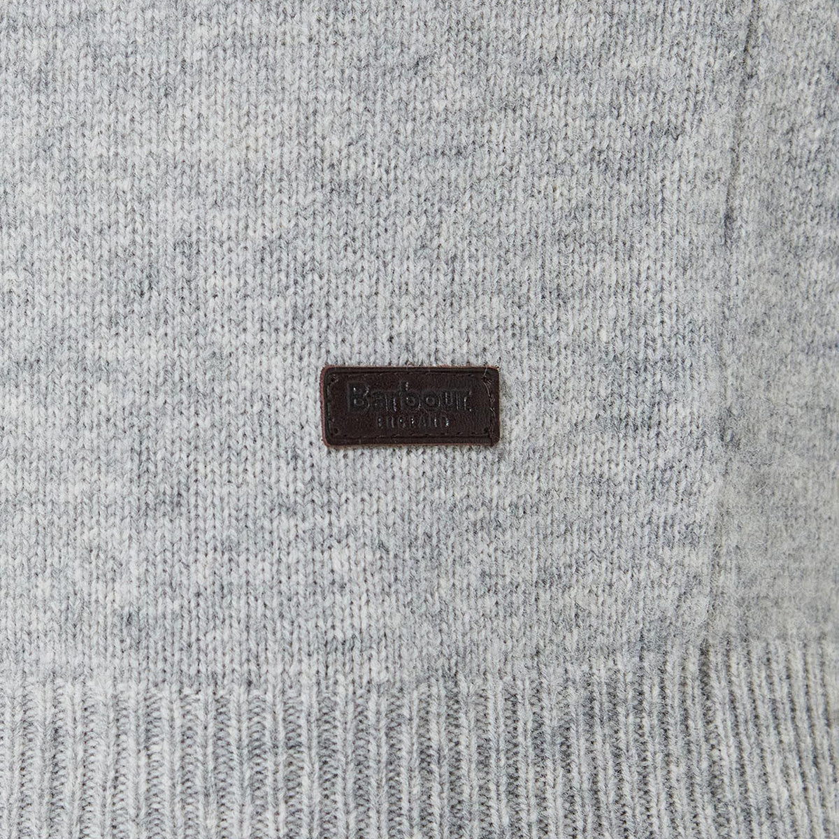 Barbour - Patch Crew Neck Sweater in Light Grey Marl