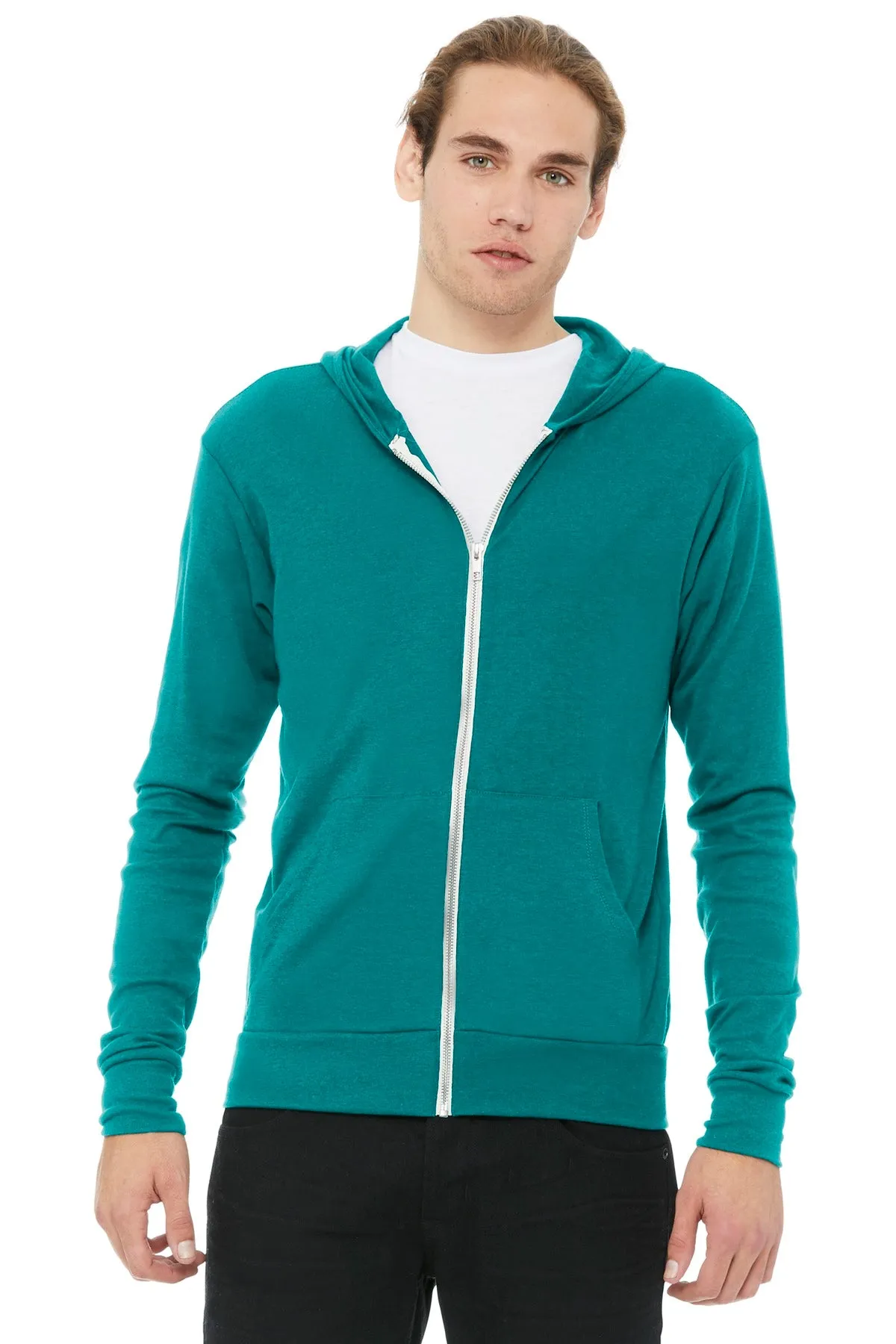 BELLA+CANVAS  Unisex Triblend Full-Zip Lightweight Hoodie. BC3939