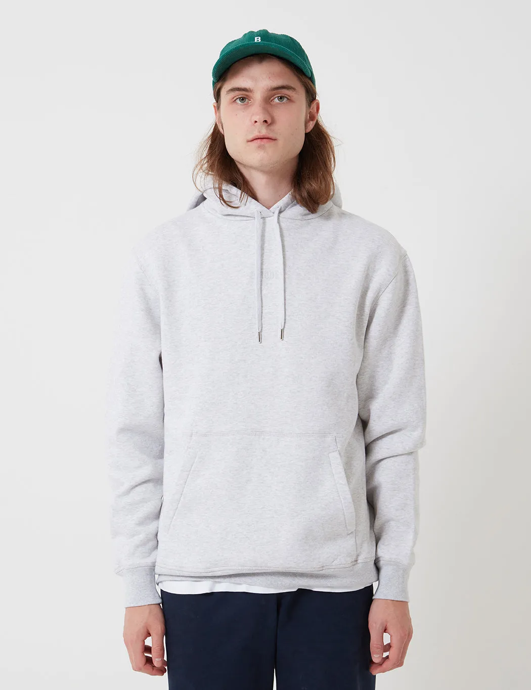 Bhode Oversized Pocket Hoodie (Organic Cotton) - Grey Marl