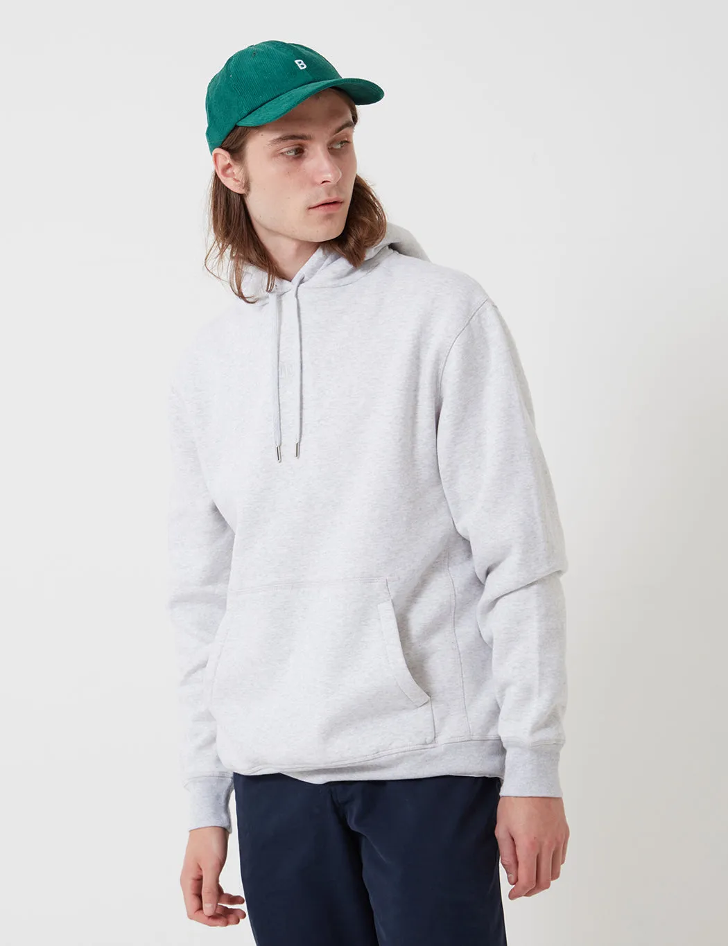 Bhode Oversized Pocket Hoodie (Organic Cotton) - Grey Marl