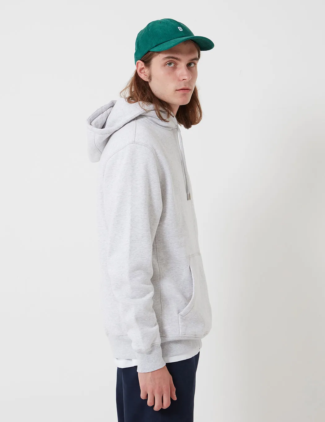 Bhode Oversized Pocket Hoodie (Organic Cotton) - Grey Marl