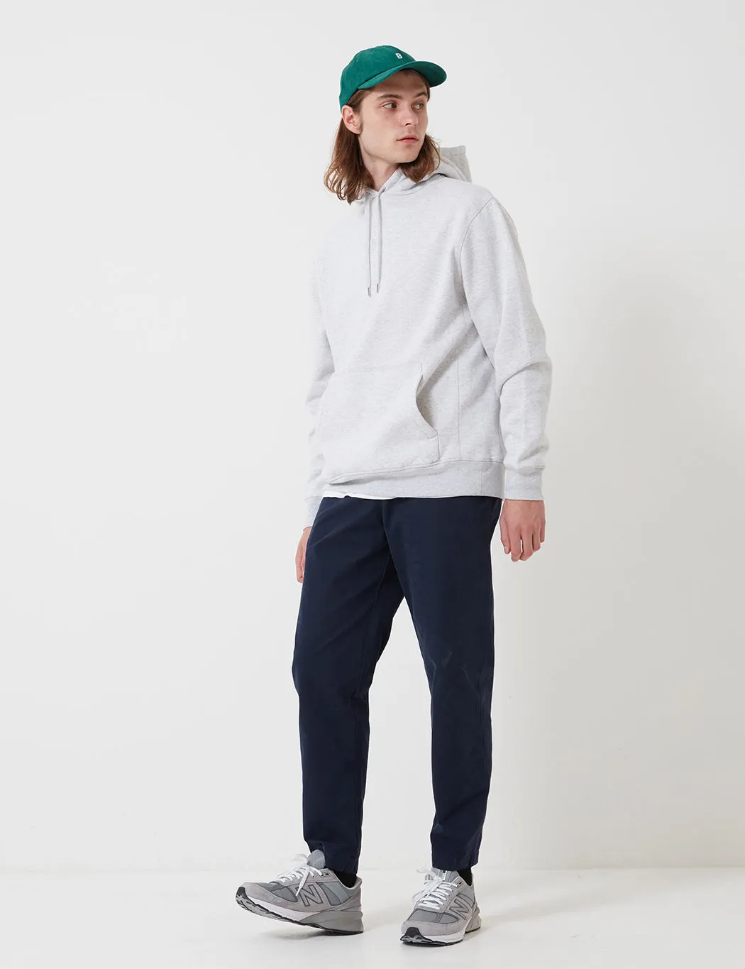 Bhode Oversized Pocket Hoodie (Organic Cotton) - Grey Marl