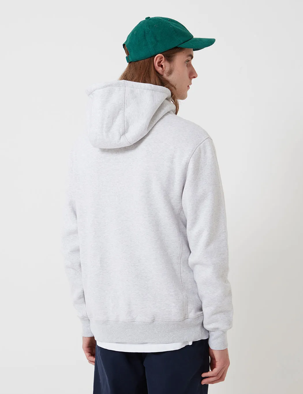 Bhode Oversized Pocket Hoodie (Organic Cotton) - Grey Marl