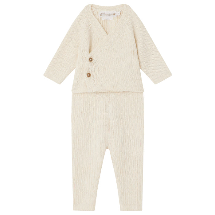 Bonpoint Baby Theva Two Piece Set Milk White