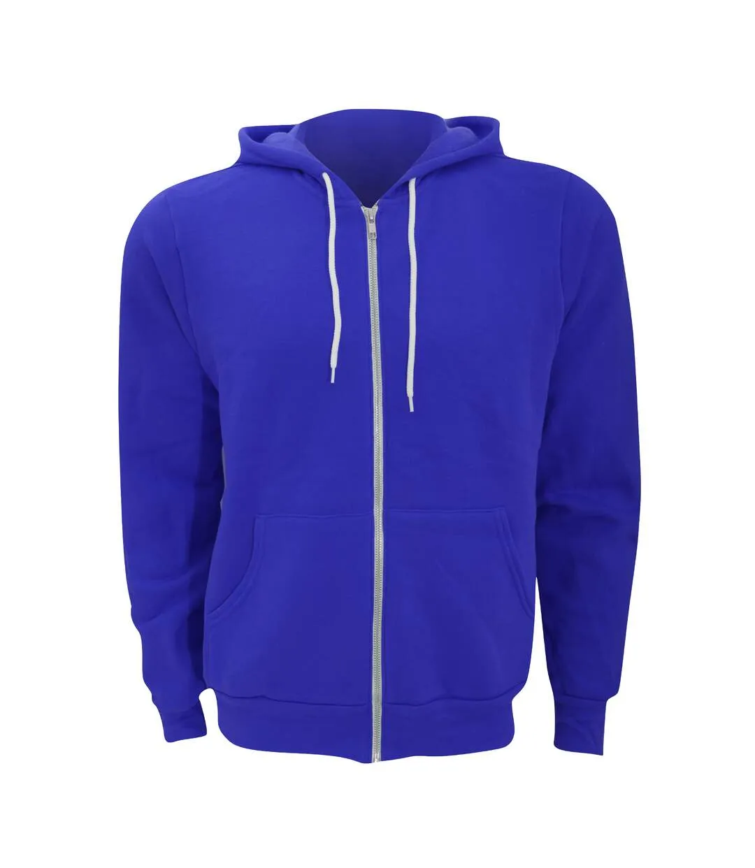 Canvas Unisex Zip-up Polycotton Fleece Hooded Sweatshirt / Hoodie (True Royal) - UTBC1337