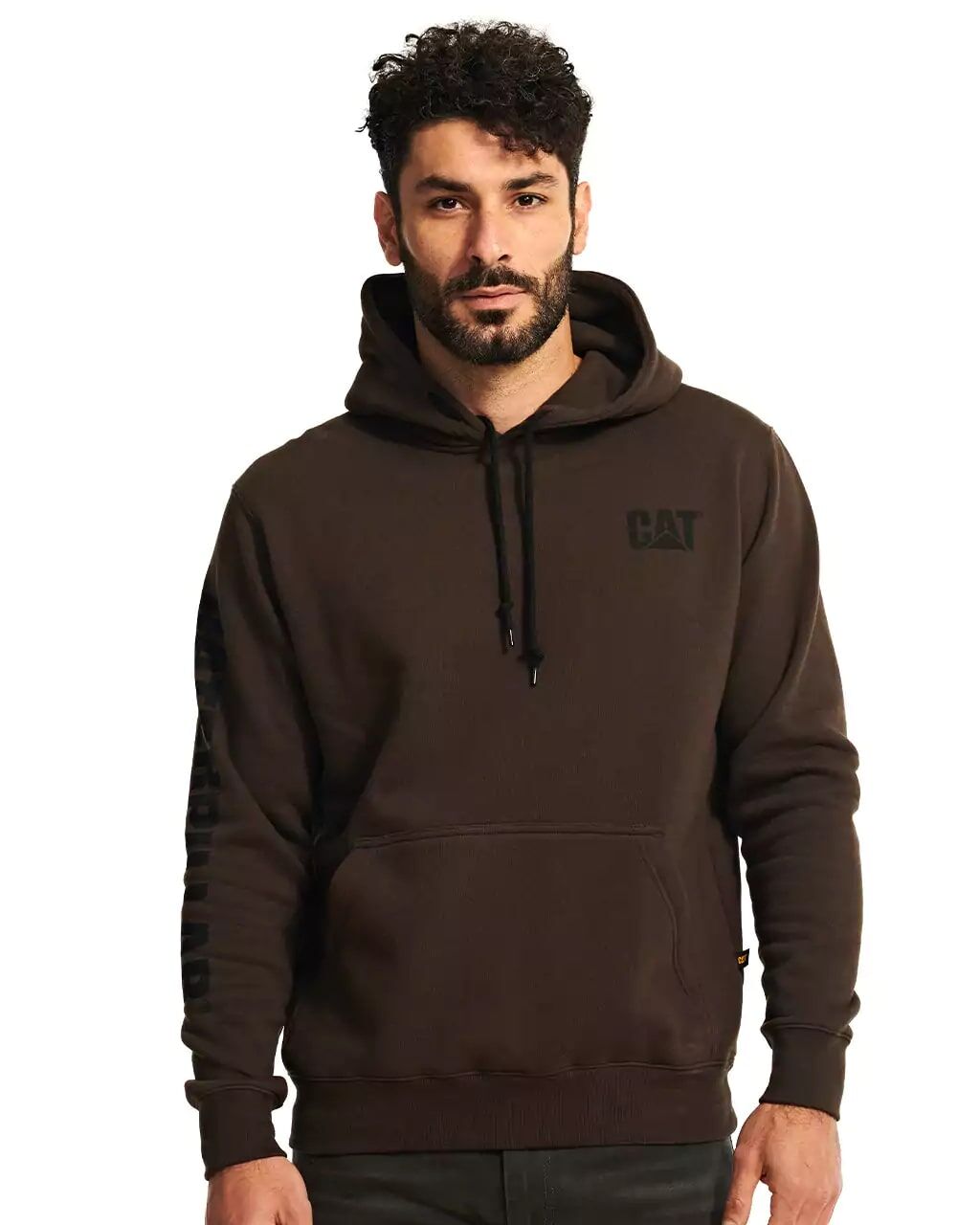 CAT Men's Trademark Banner Hoodie in Coffee Bean