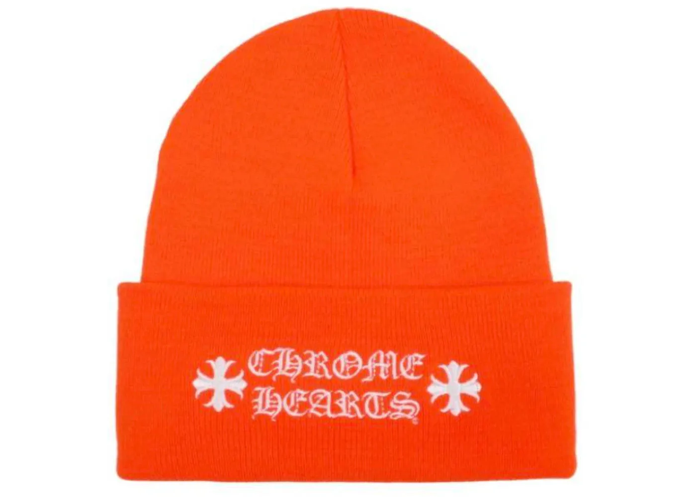 Chrome Hearts Logo Beanie Safety Orange