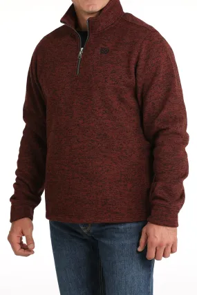 Cinch Men's Burgundy 1/4 Zip Sweater