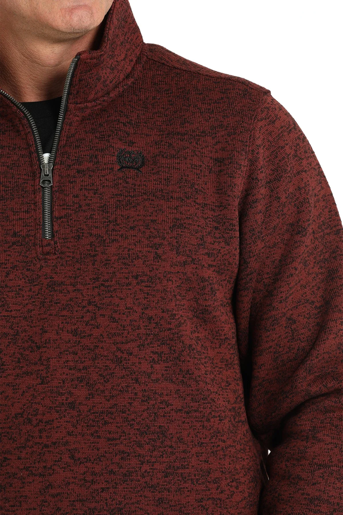 Cinch Men's Burgundy 1/4 Zip Sweater