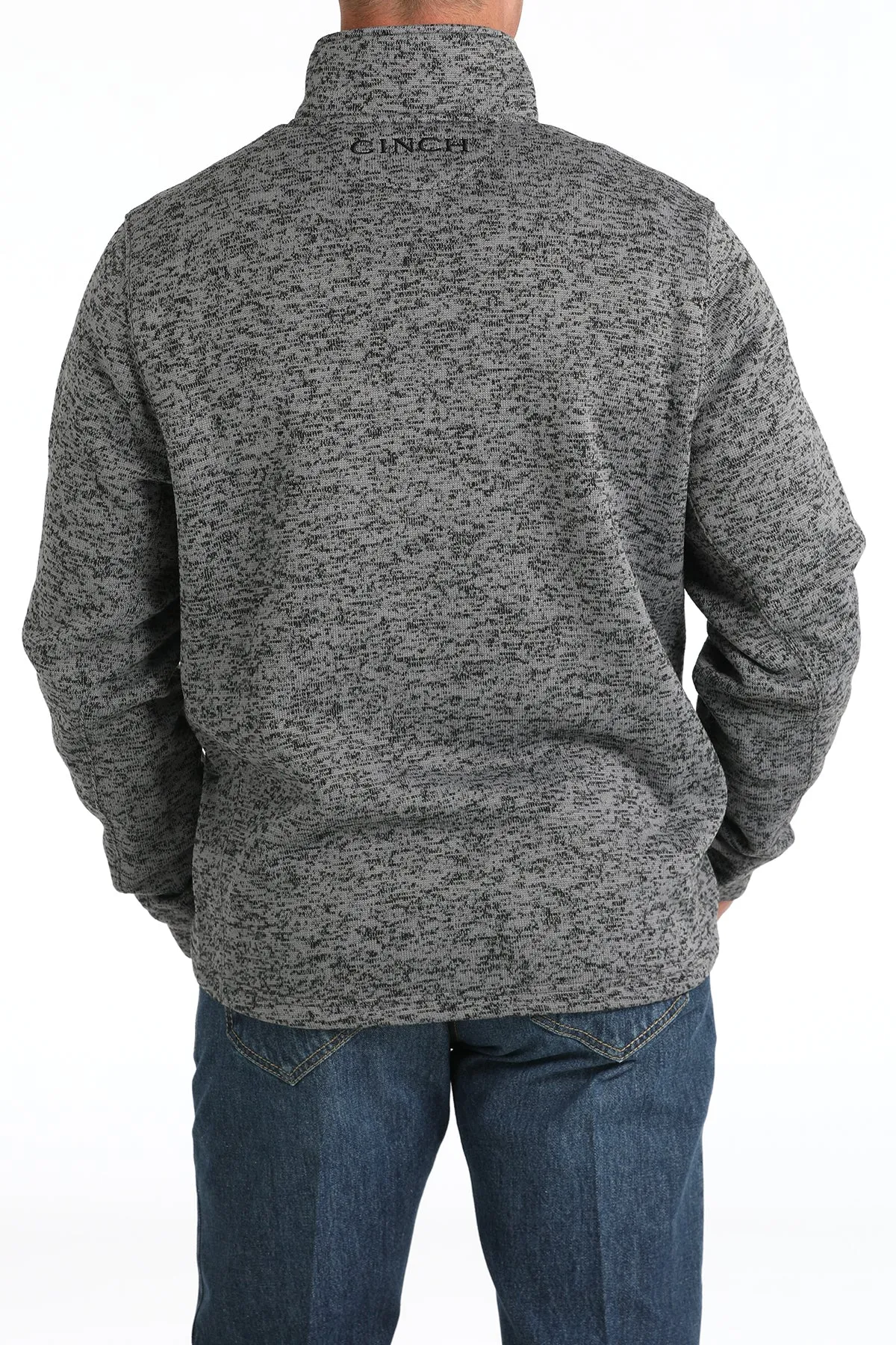 Cinch Men's Grey 1/4 Zip Sweater