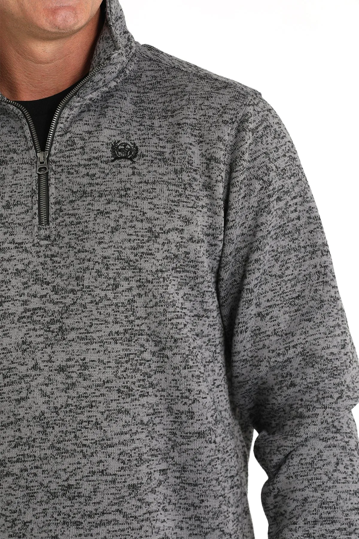 Cinch Men's Grey 1/4 Zip Sweater