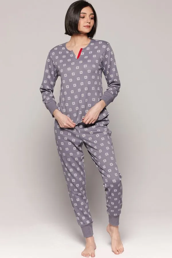 Claudel Lingerie Long Sleeve Top & Joggers Pajama Set