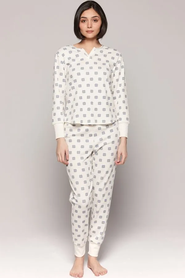 Claudel Lingerie Long Sleeve Top & Joggers Pajama Set