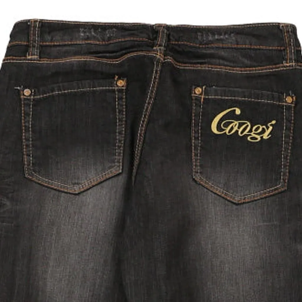 Coogi Embroidered Jeans - 33W UK 12 Black Cotton