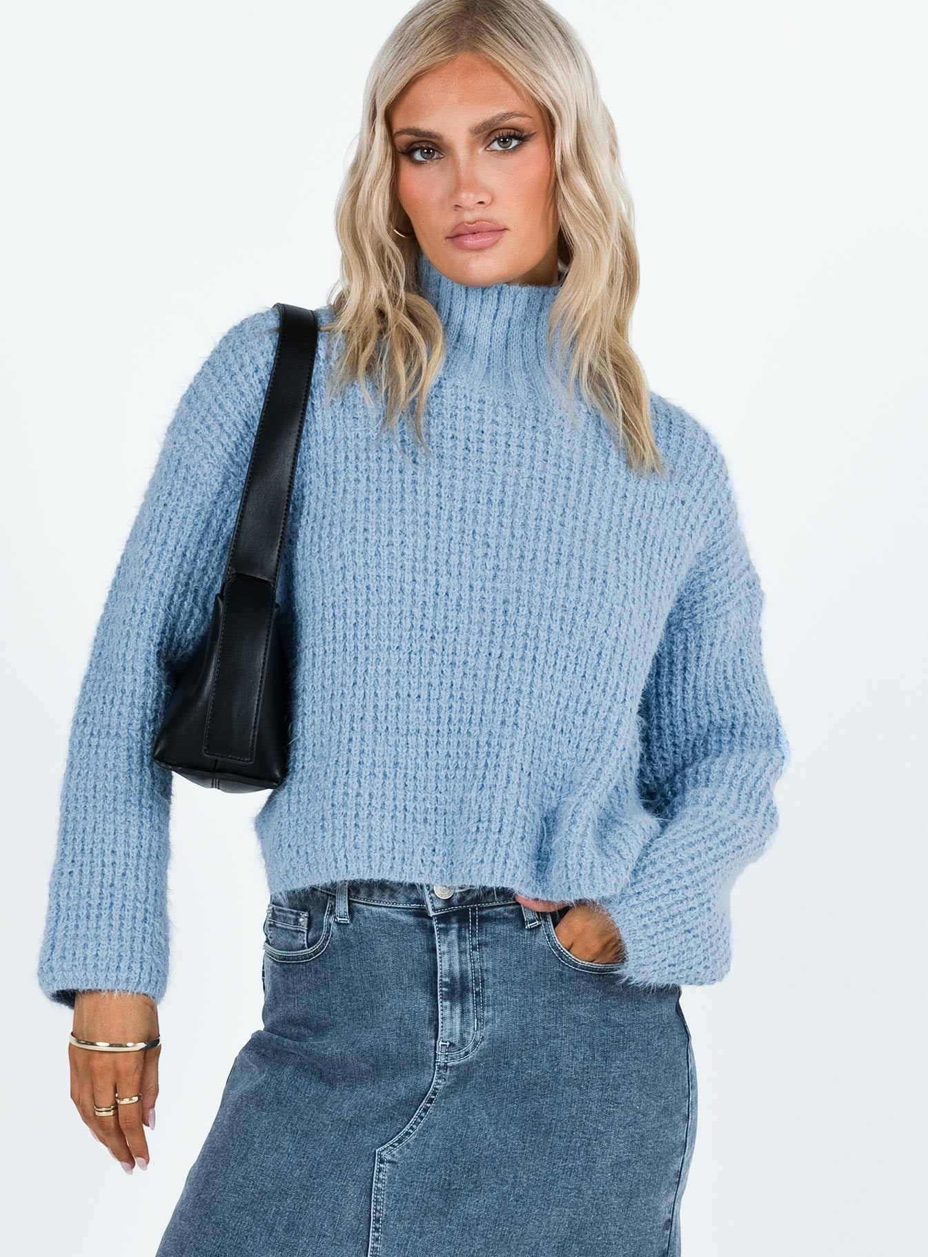 Cosy Knit Sweater Blue