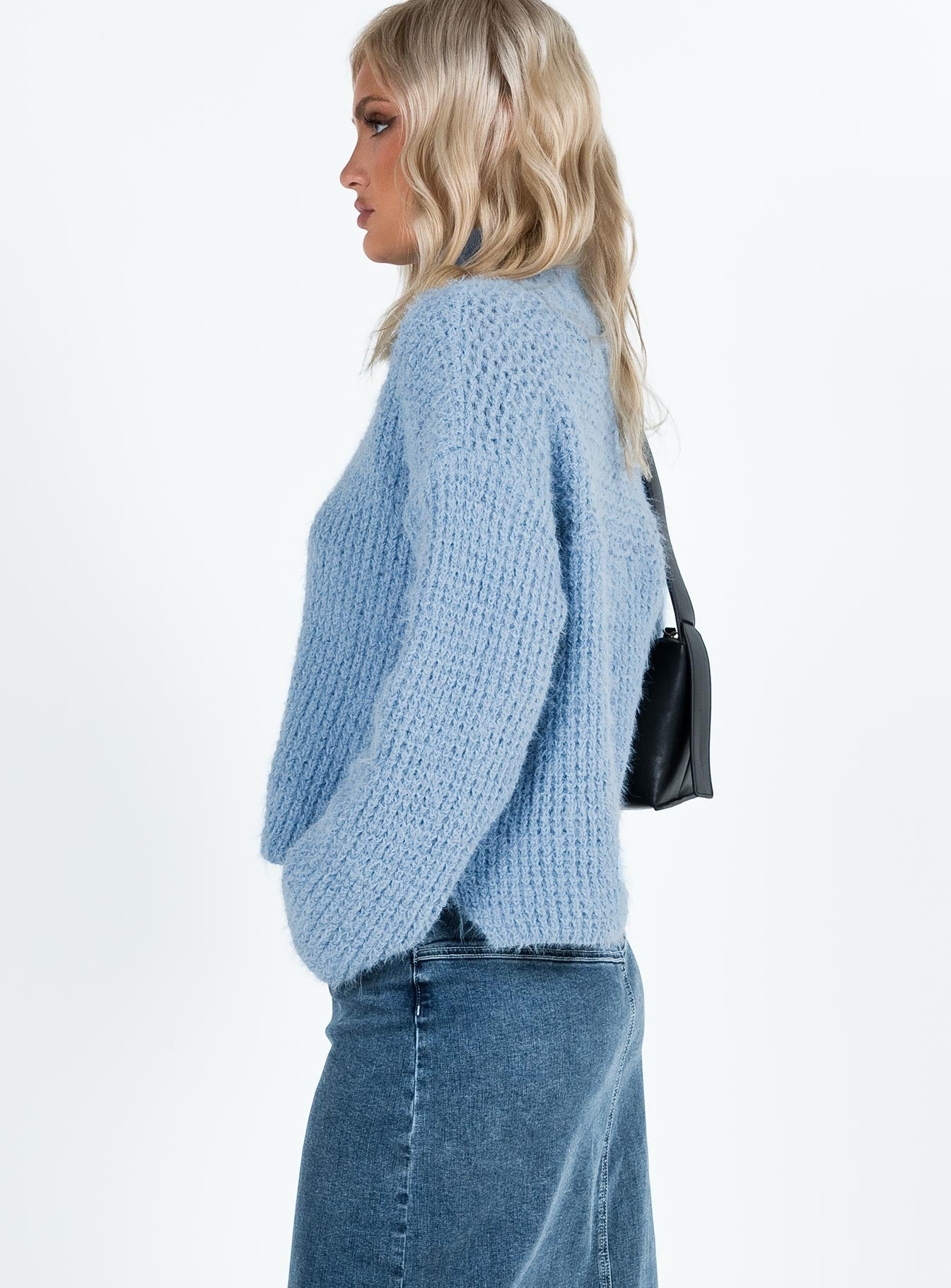 Cosy Knit Sweater Blue