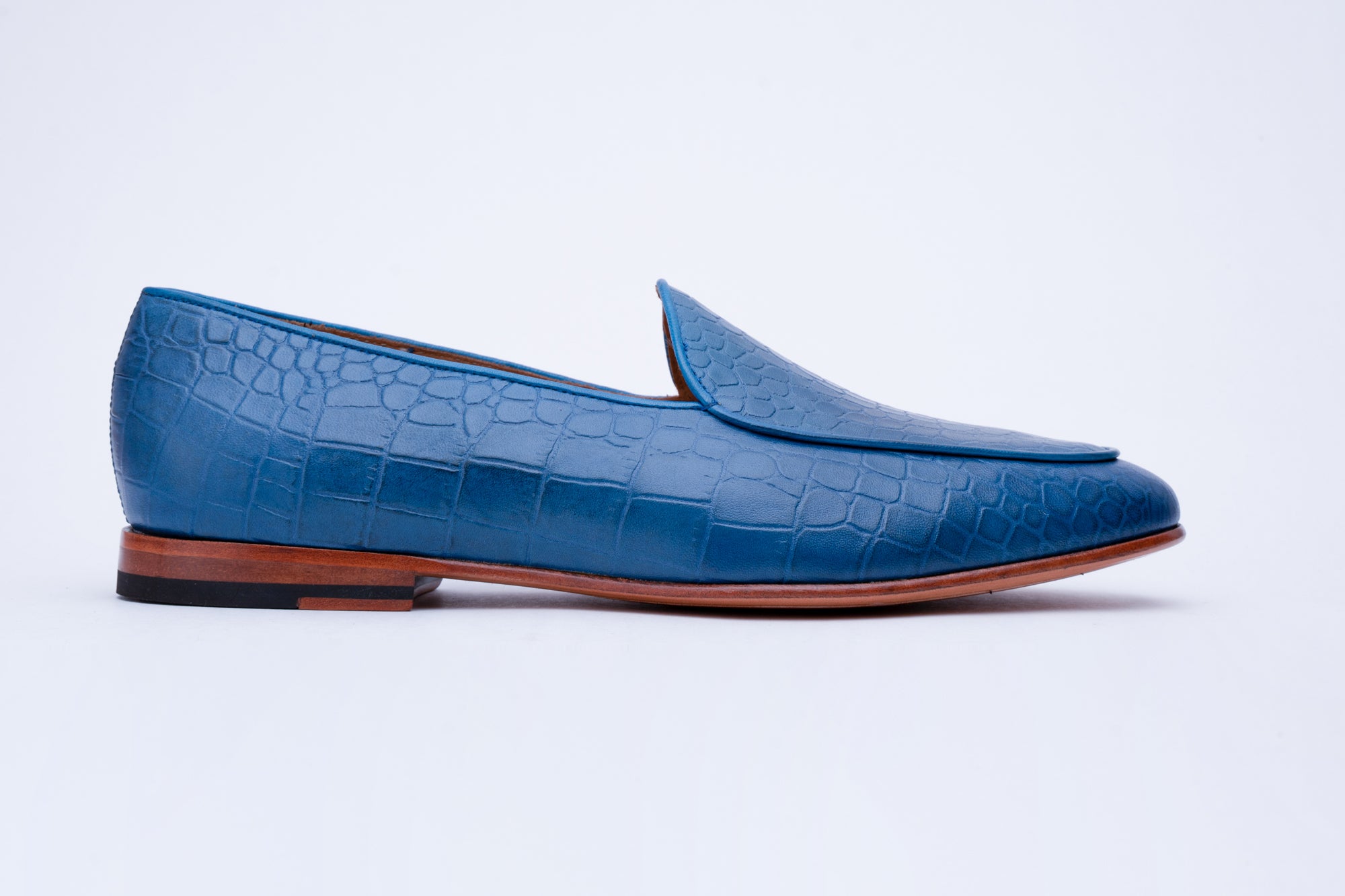 Croc Print Belgian Loafer-C BL