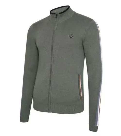 DARE 2b Dutiful II FullZip giacca cardigan da uomo in cotone con dettagli a righe DMK315_DDH Verde