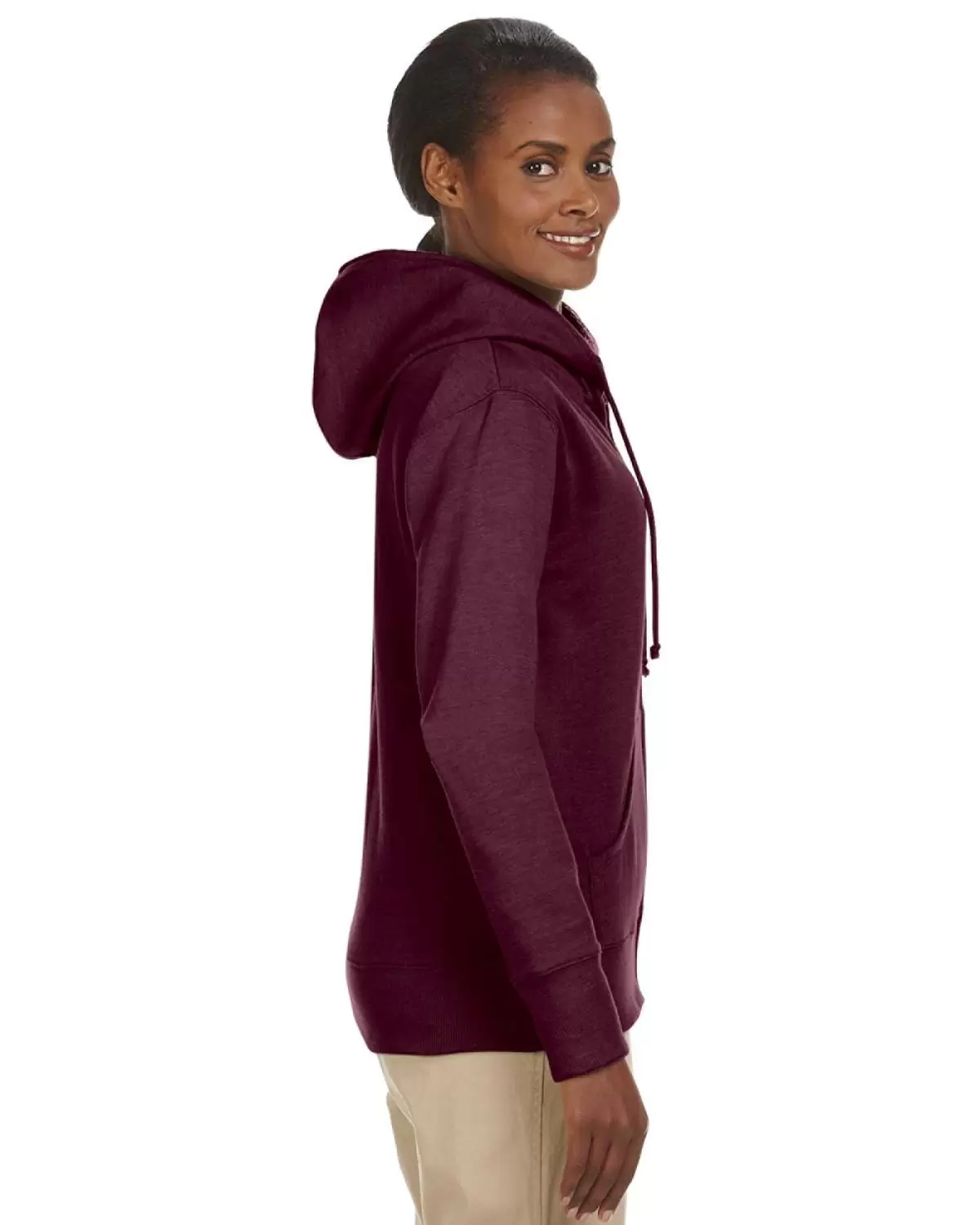 EC4580 econscious Ladies' 7 oz. Organic/Recycled Heathered Fleece Full-Zip Hoodie SKU: EC4580