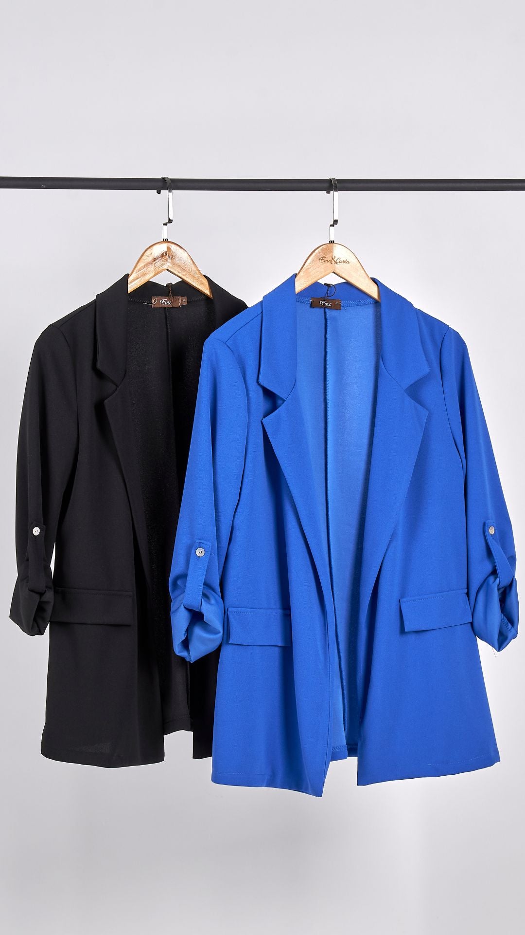 Ema&Carla - Roll Tab Sleeve Open Blazer