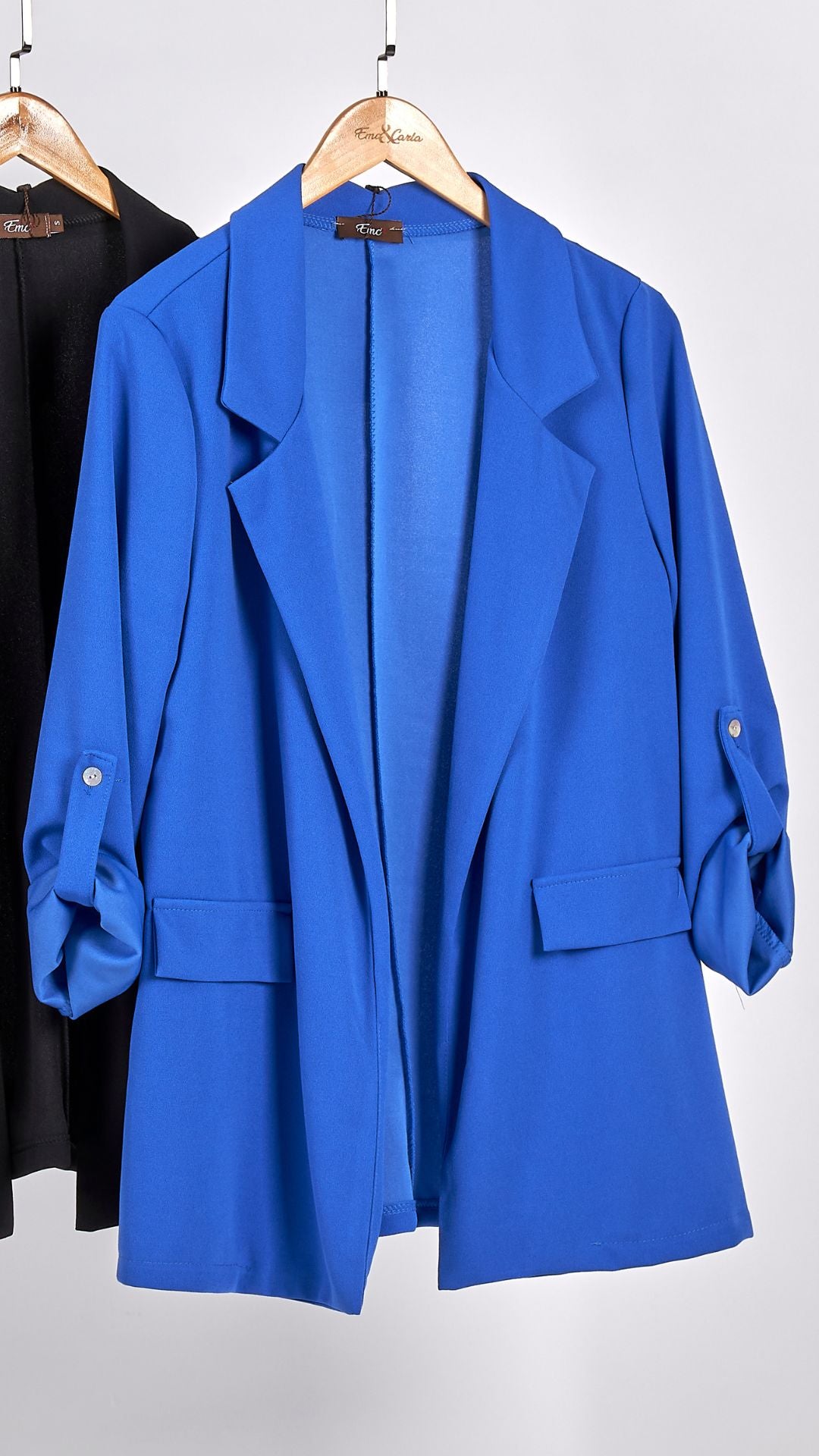 Ema&Carla - Roll Tab Sleeve Open Blazer