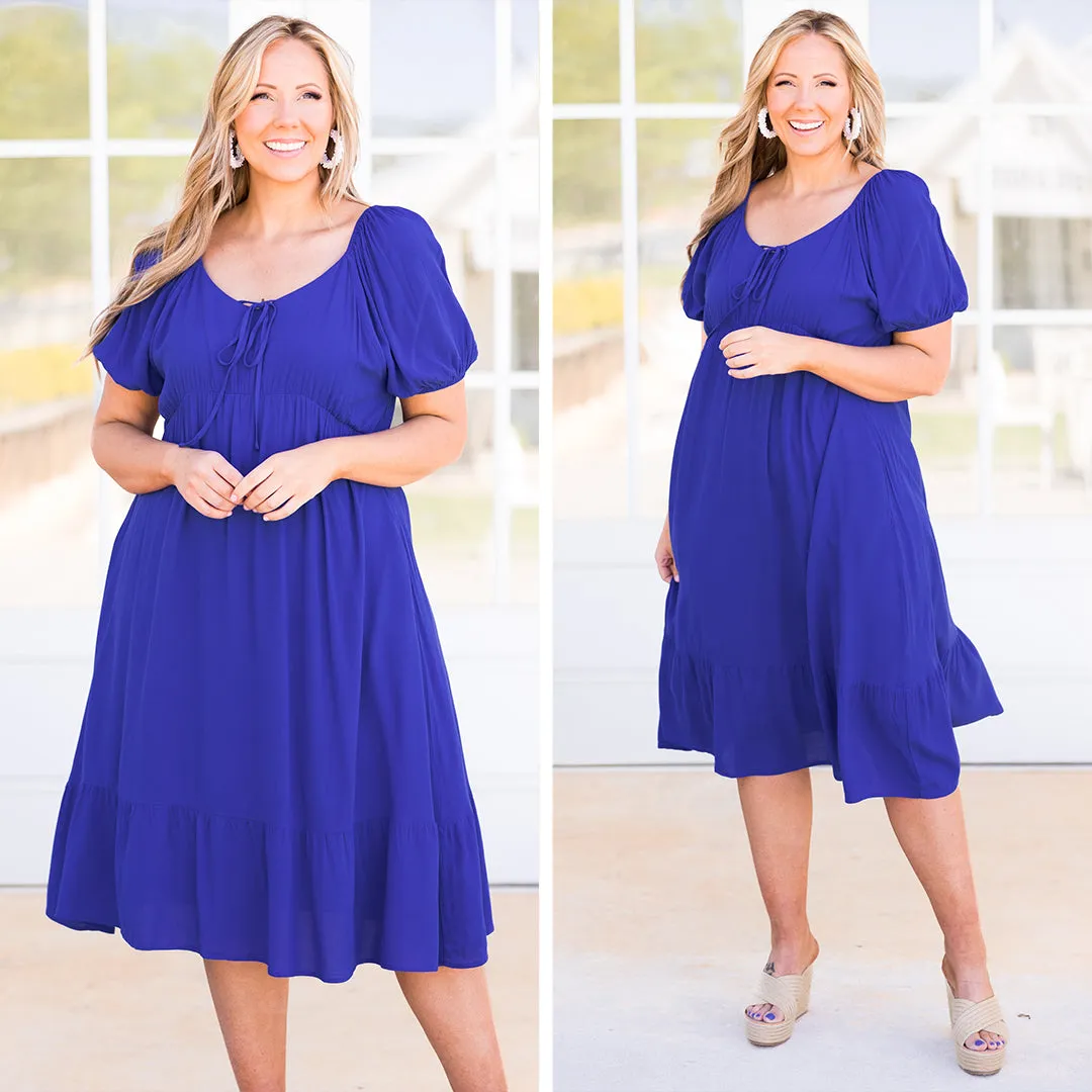 Embrace The Sunshine Dress, Cobalt