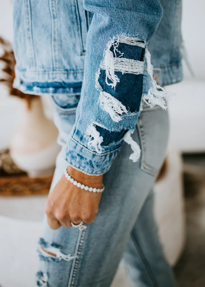 Everett Distressed Denim Jacket