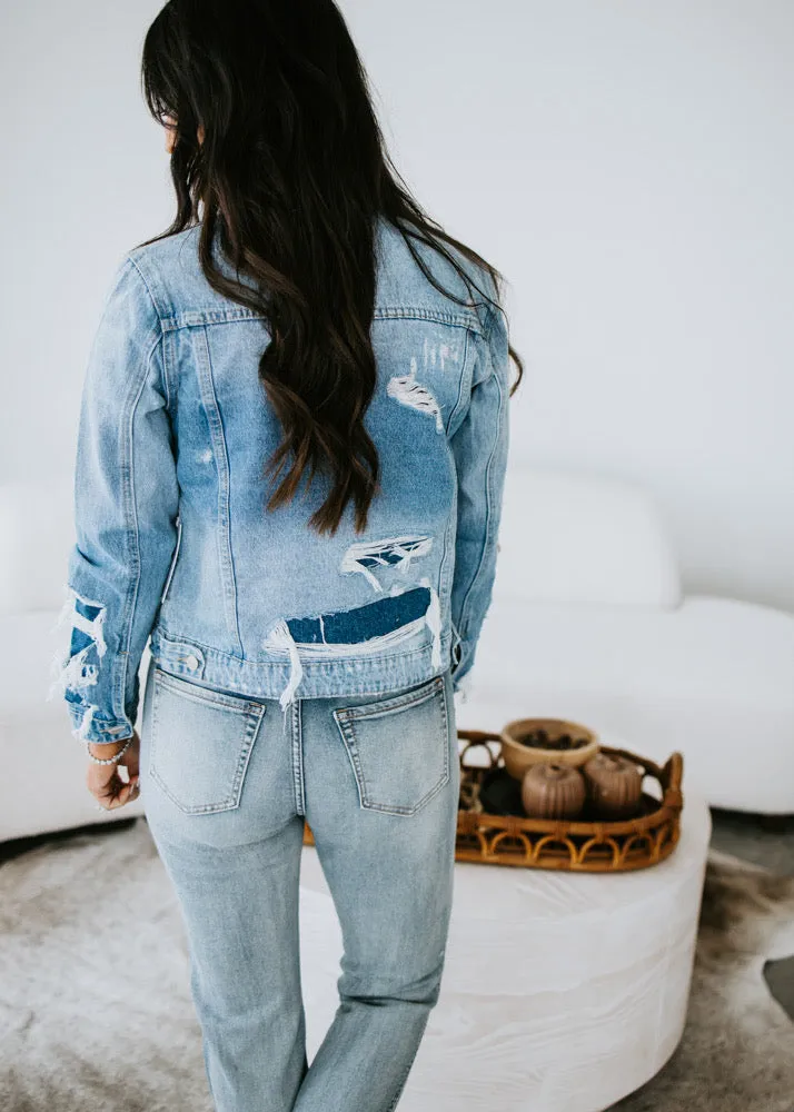 Everett Distressed Denim Jacket