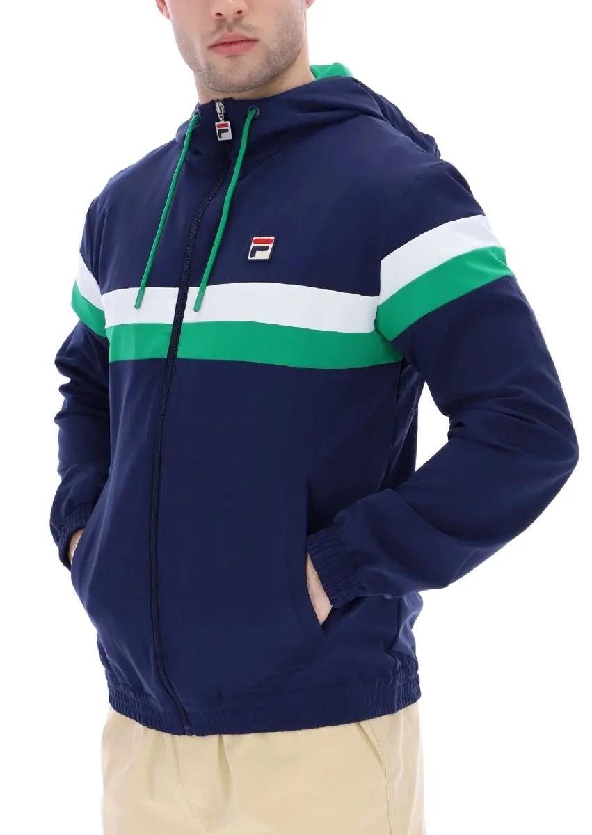 Fila Umpire Hooded Track Jacket Navy/White