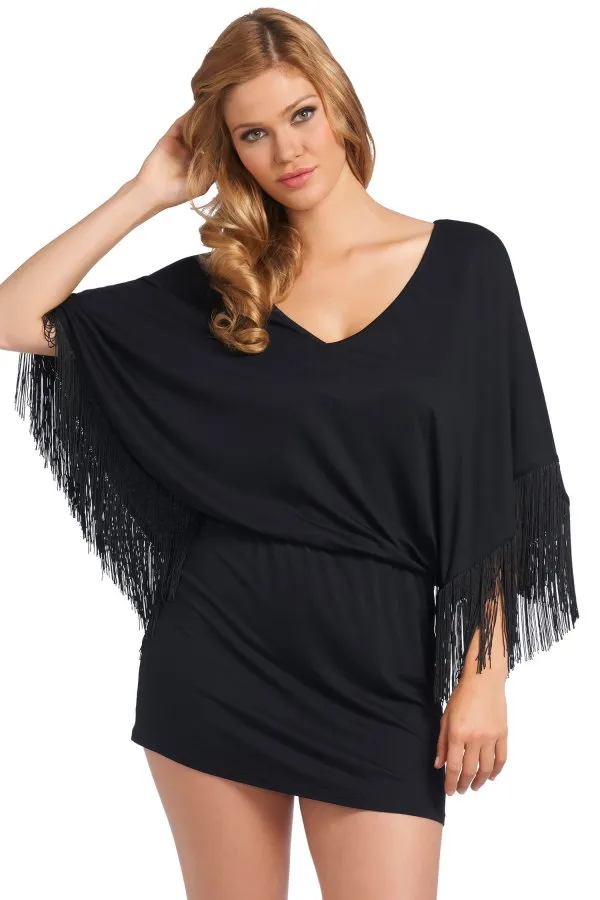 Freya Festival Fringed Batwing Sleeve Tunic