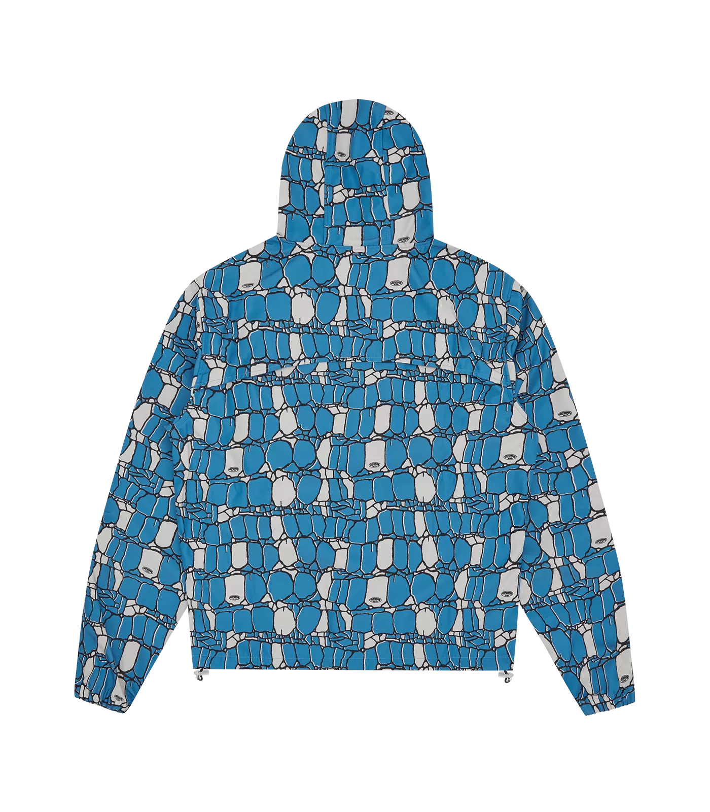 GATOR CAMO HOODED WINDBREAKER JACKET - BLUE