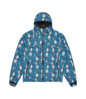 GATOR CAMO HOODED WINDBREAKER JACKET - BLUE