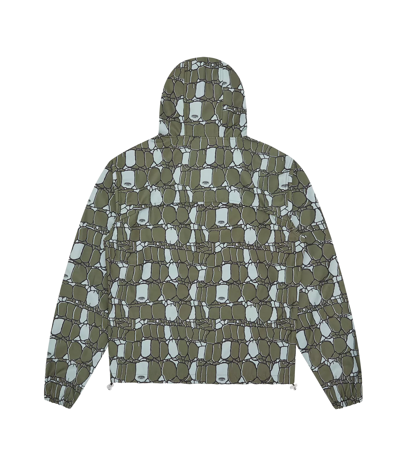 GATOR CAMO HOODED WINDBREAKER JACKET - GREEN