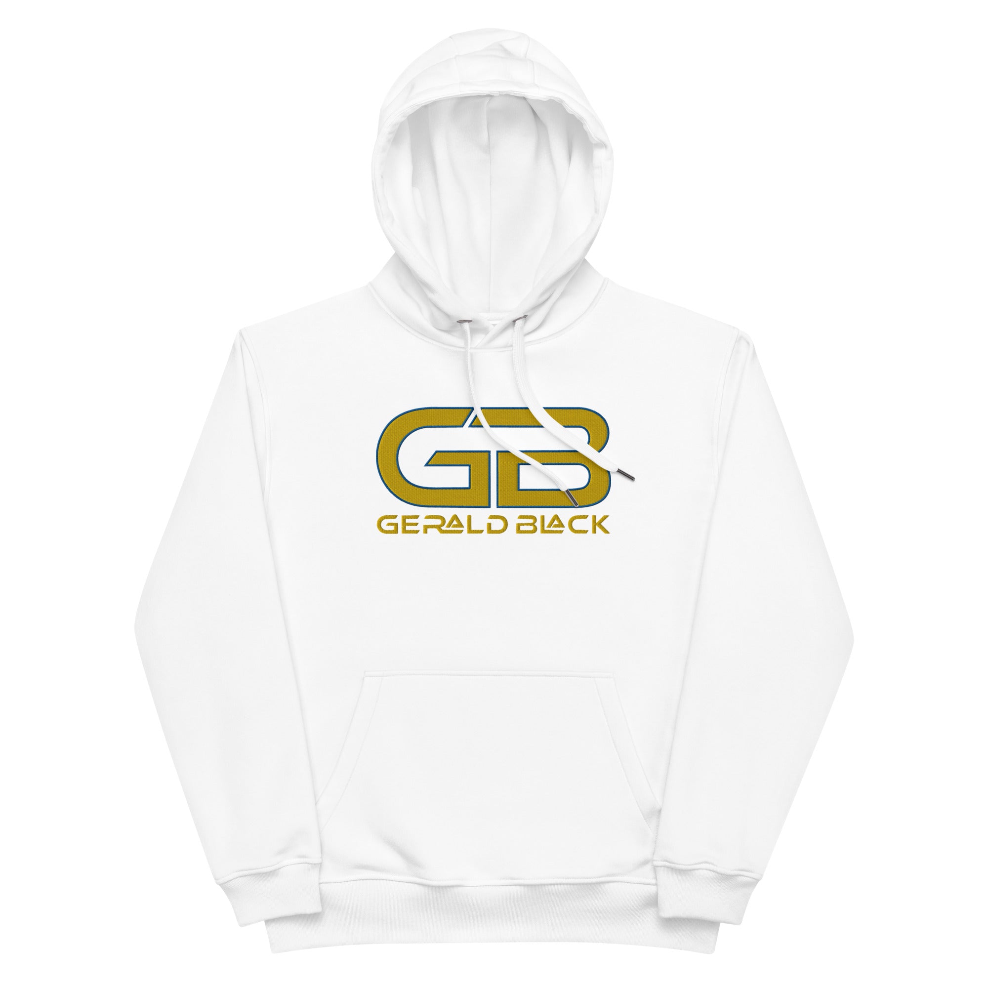 Gerald Black Unisex Premium Embroidered Eco Gold Label Hoodie Y