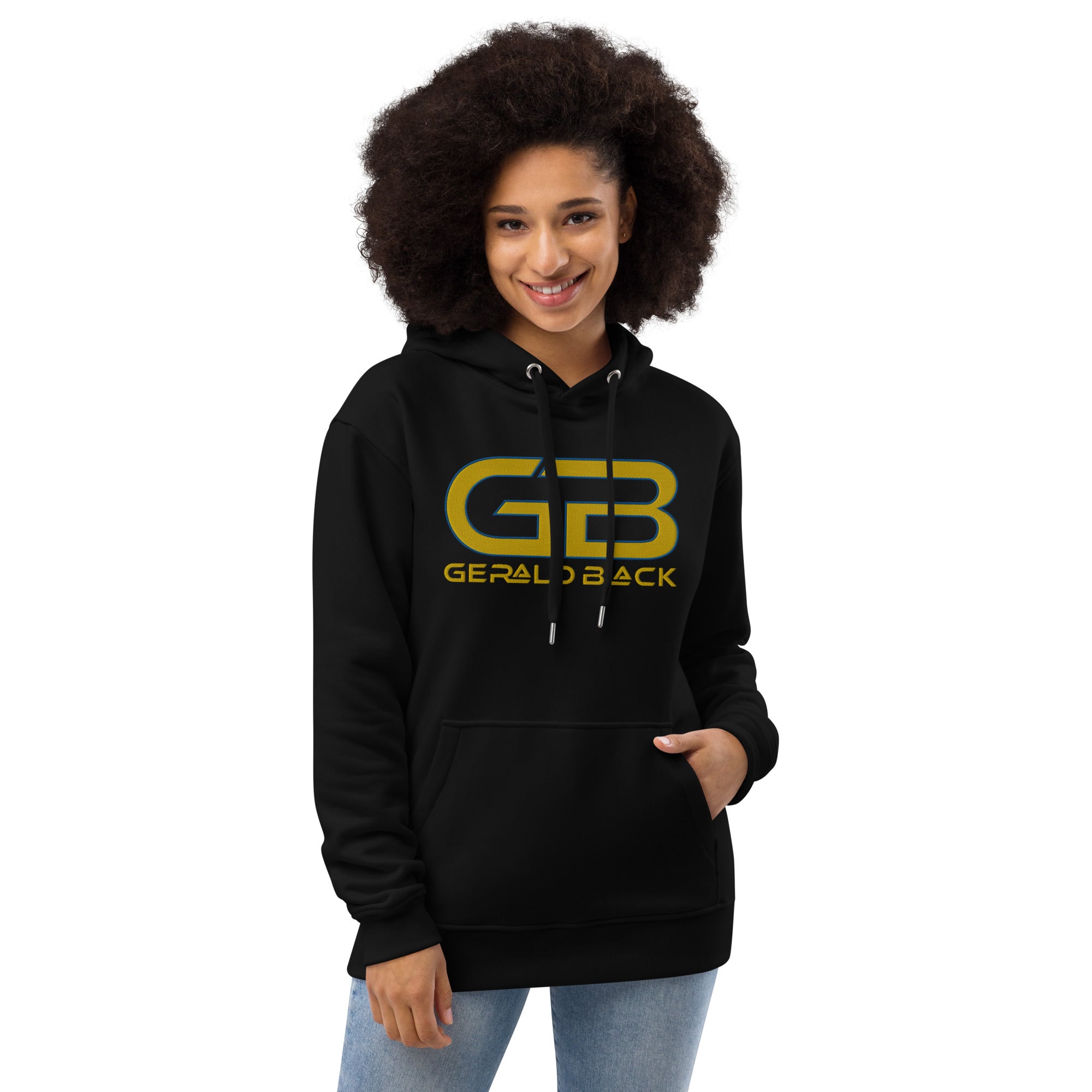 Gerald Black Unisex Premium Embroidered Eco Gold Label Hoodie Y