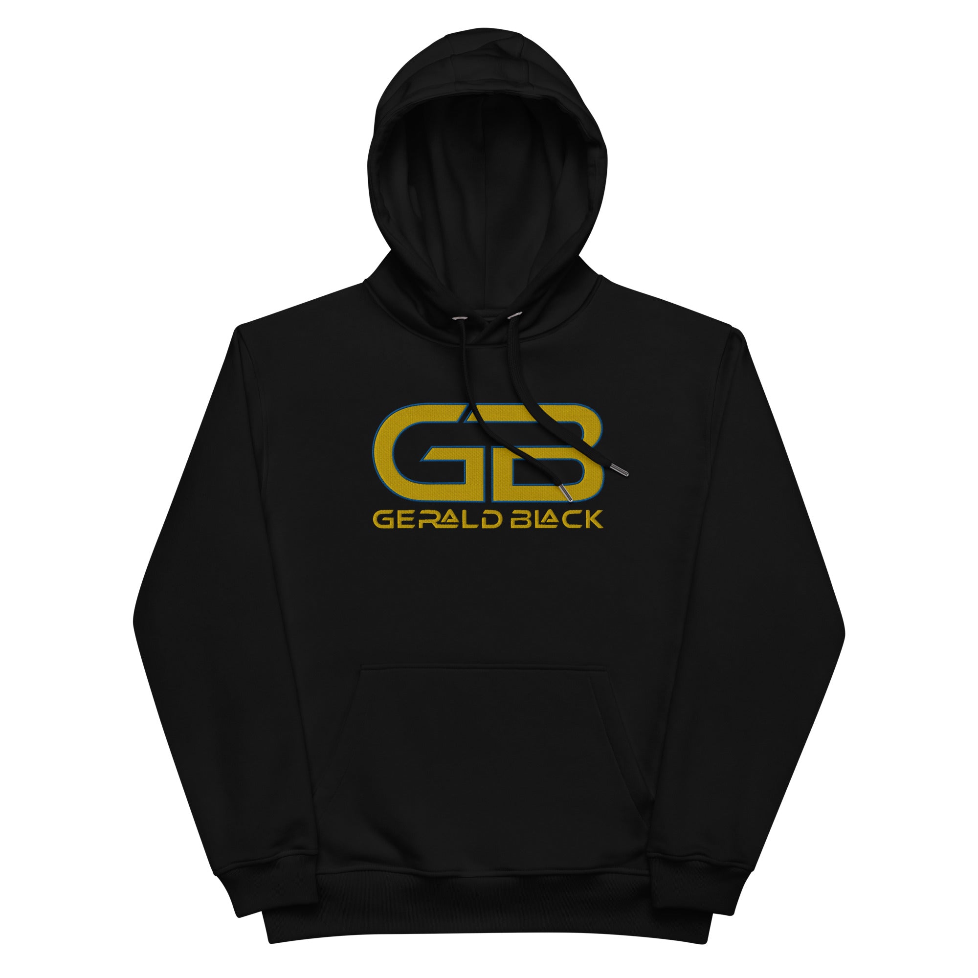 Gerald Black Unisex Premium Embroidered Eco Gold Label Hoodie Y