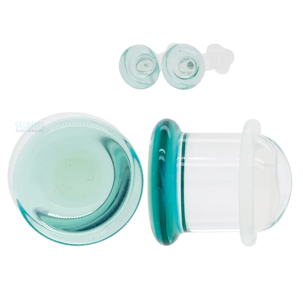 Glass Colorfront Plugs - Caribbean Blue (Premium Color)