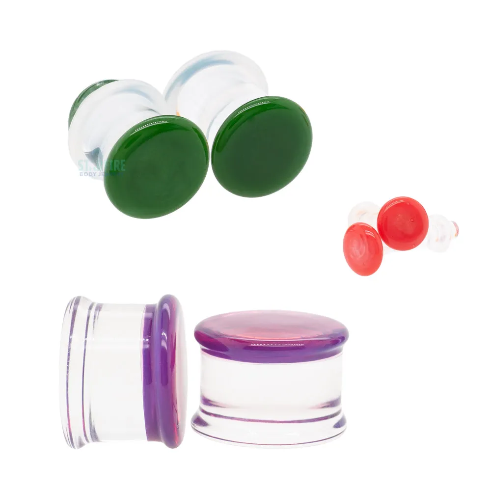 Glass Colorfront Plugs - Grape Jelly (Premium Color)