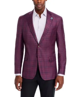 Hart Schaffner Marx New York Plaid Regular Fit Wool Sport Coat